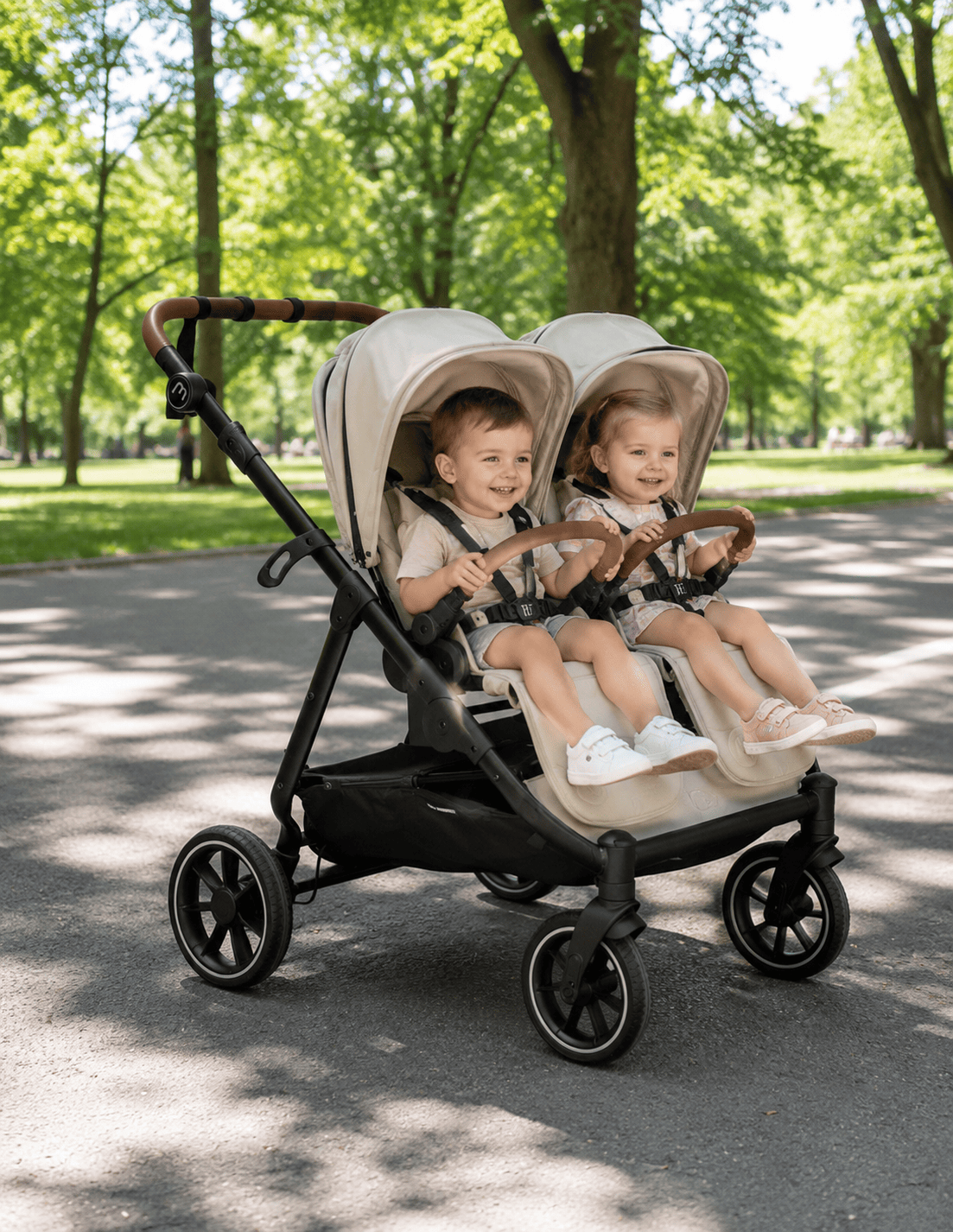 Kočík pre dvojičky Baby Monsters Easy Twin 5 River Grey